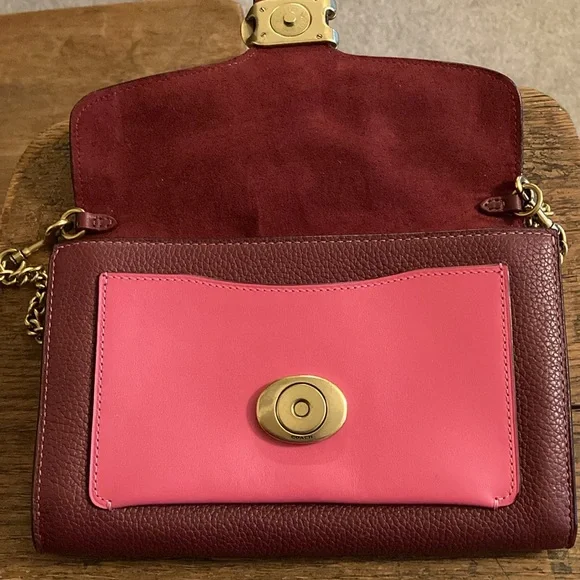 Coach Tabby Color Block Convertible Clutch Chain Crossbody Bag NWOT - Picture 2 of 8